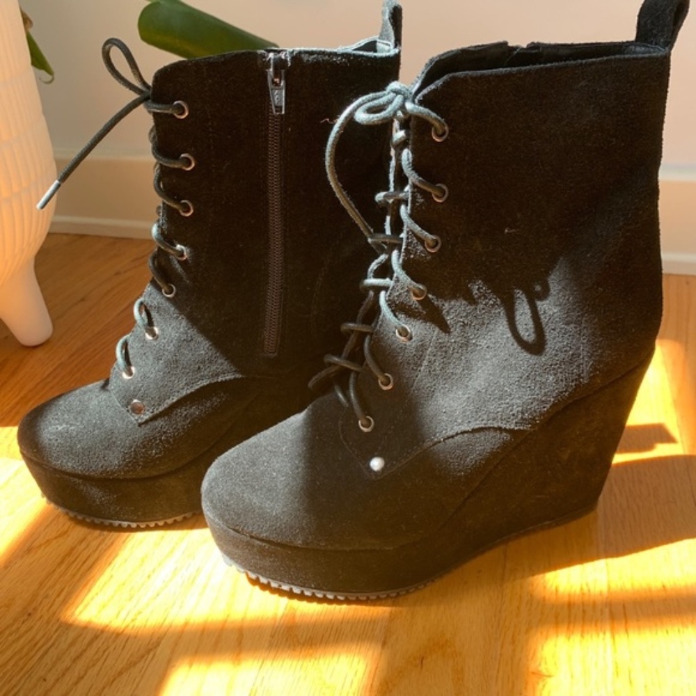 Ego and Greed Maya Wedge Bootie